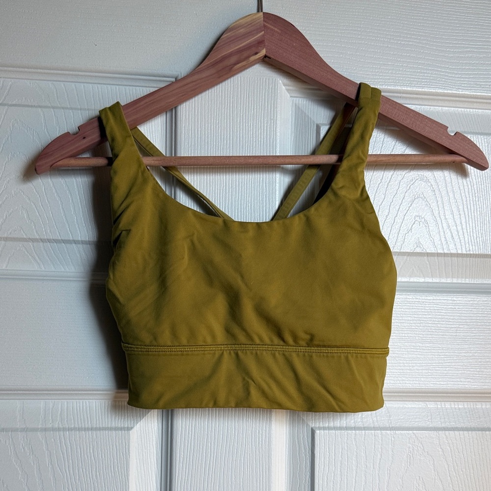 Lulu Lemon mustard yellow energy bra- very good condition